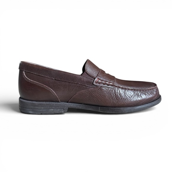 Rockport Leather Penny Loafers Brown Comfort Dress Shoes Size 10.5